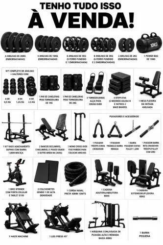 Equipamentos de academia profissional pra vender