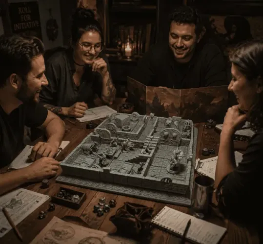 Kit Masmorra Modular 3D para RPG + PDF de Aventura Grátis + Miniaturas de Brinde! 