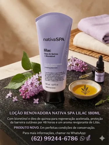Hidratante Nativa Spa Lilac O Boticario 180ml Novo