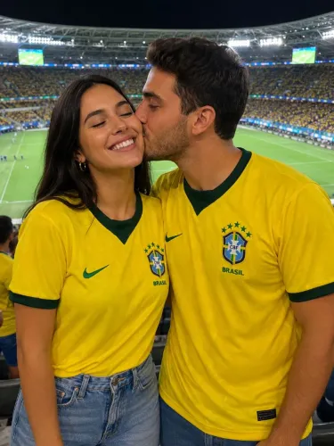 Camisa do Brasil unissex amarela Premium 3D 