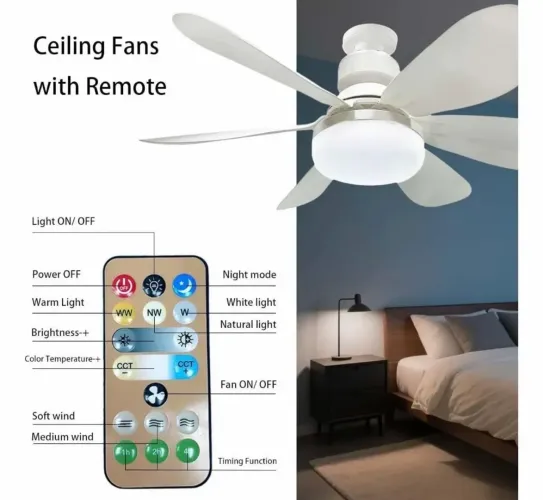 Ventilador de teto 6 hélices