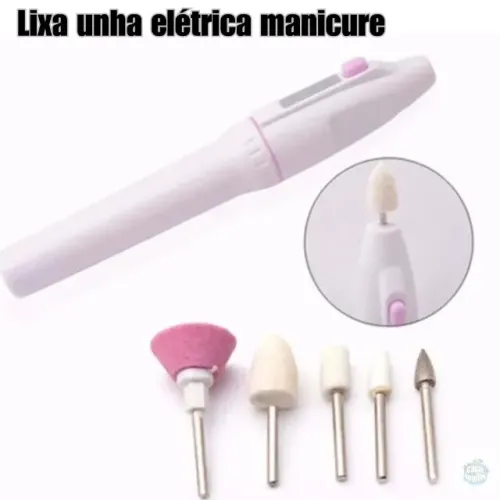 Lixa unha elétrica manicure profissional sem fio pedicure