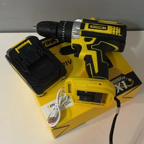 PARAFUSADEIRA A BATERIA 21V COM FUNÇÃO IMPACTO BOMVINK