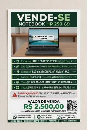 Hp 250 g9 I5 (6 meses de uso)