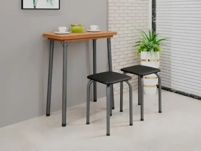 Mesa Dobrável com 4 Banquetas Novo! Pronta Entrega!