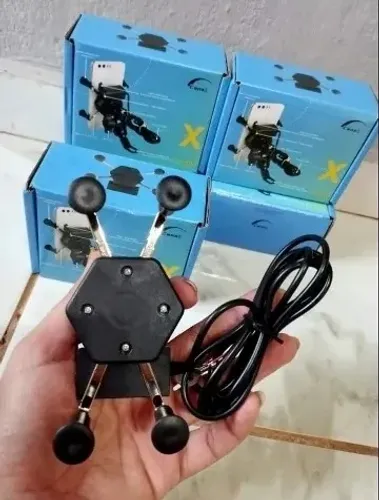 Suporte De Celular Para Moto Motocicleta Com Carregador Usb Pinca Aranha Alumínio