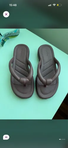 chinelo plataforma poofy Eva marrom Usaflex