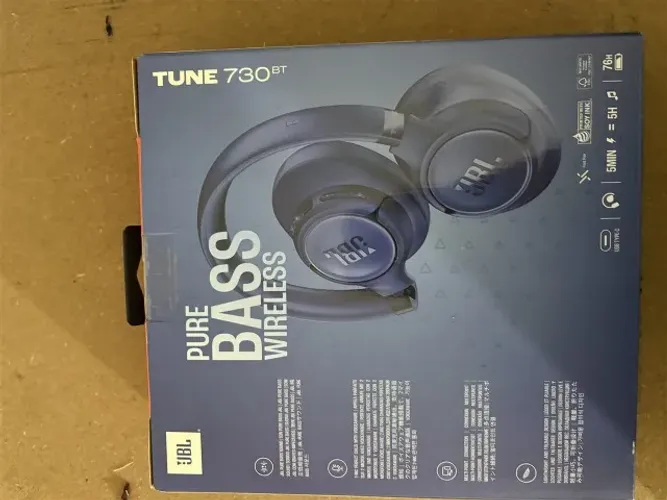 Fone de Ouvido JBL Tune 730BT Bluetooth Pure Bass Azul - Novo Lacrado