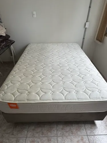 CAMA BOX CASAL COMPLETA INDUCOL | COLCHÃO + BOX | POUQUÍSSIMO USO