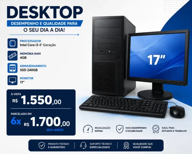 Computador i3 novo