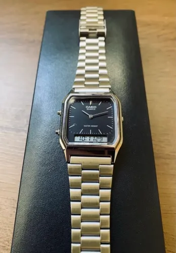 Relógio Casio Unissex Vintage Prata Aq-230a-1dmq