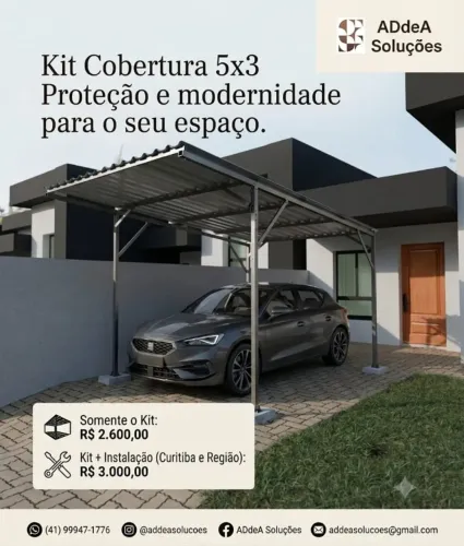 Kit Cobertura Garagem