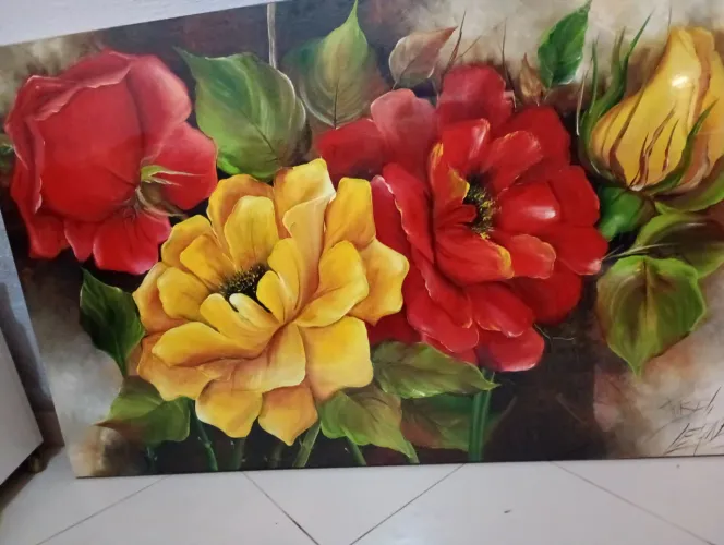 Quadro para sala pintado a mão 