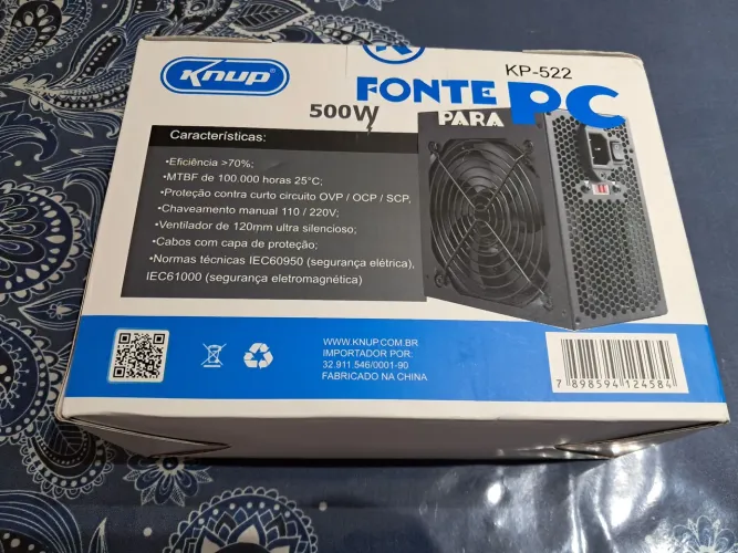 Fonte ATX 500 Watts para PC