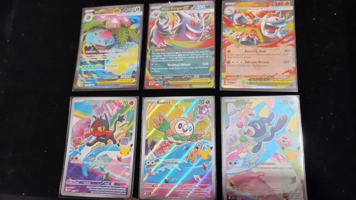 Cartas Pokémon seis unidades