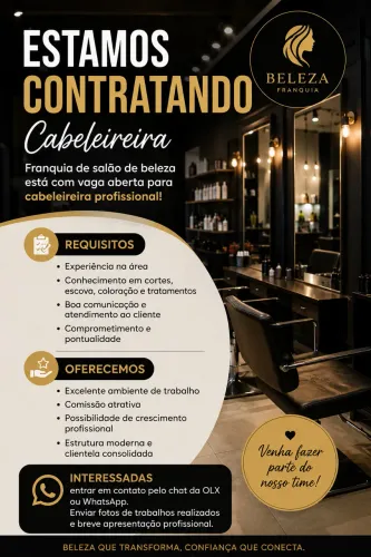 ? CONTRATA-SE CABELEIREIRA - Local Niteroi