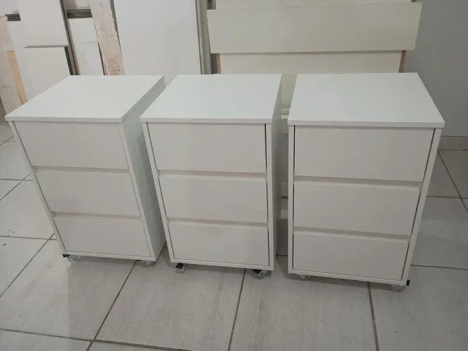 Gaveteiro 100% MDF com rodízios