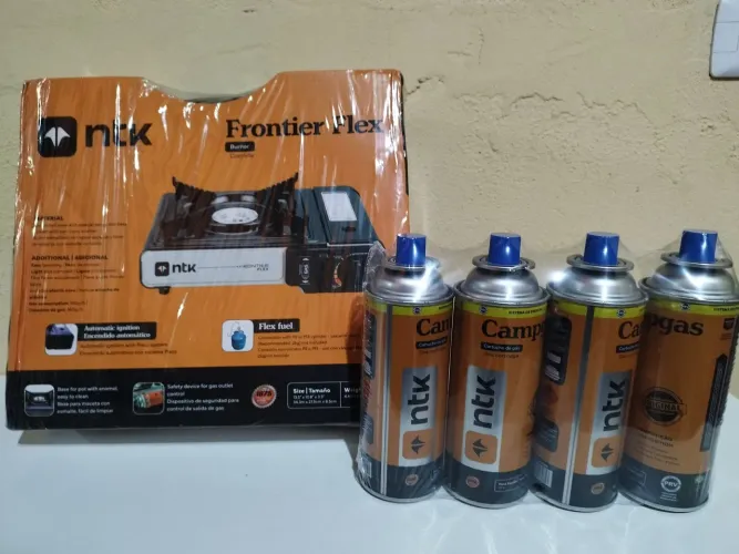 Fogareiro Nautika portátil com Kit Refil com Gás NTK