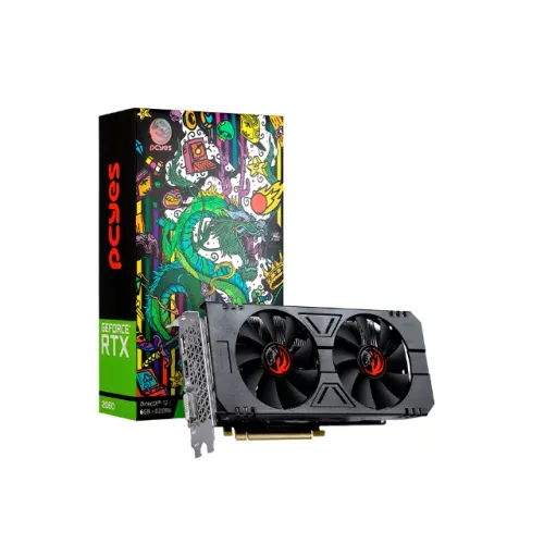 Placa de Vídeo Pcyes Nvidia GeForce RTX 2060 6GB GDDR6 192Bits, Dual-Fan, Graffiti Series