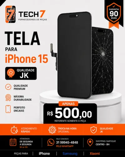Tela iPhone 15 ? OLED Dynamic Island!