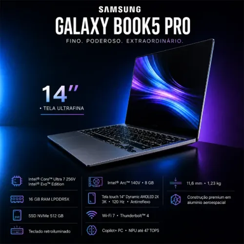 Troco Galaxy Book 5 Pro Ultra 7 (lançamento)