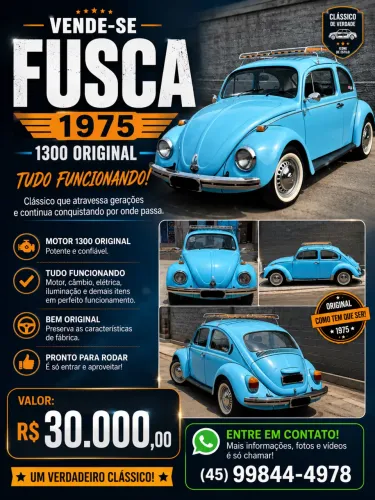 Volkswagen Fusca 1300 1975