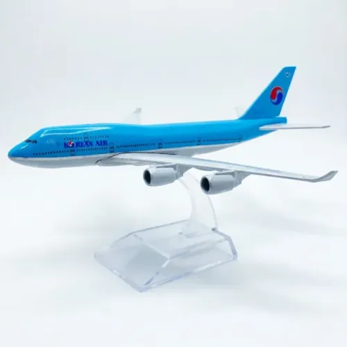 Miniatura Colecionável Metal Avião Comercial Boeing B747 Koren Air - Model 16cm