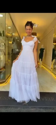 Vestido branco Festa Pre Wedding / Ano Novo 