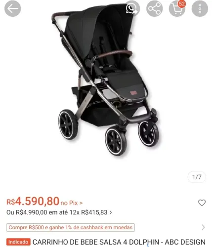 Carrinho abc design salsa 4 