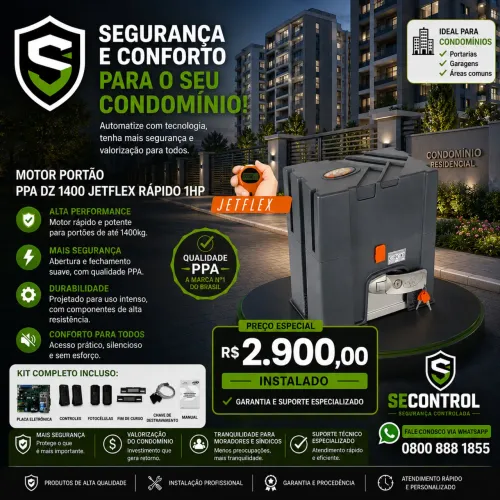 Moto portão eletrônico para condomínio / instalado