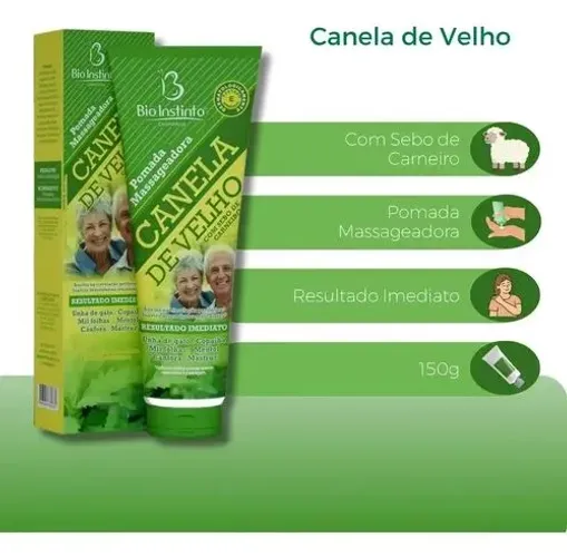 Pomada massageadora canela de velho