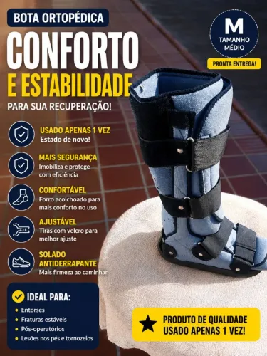 Bota ortopédica tamanho M