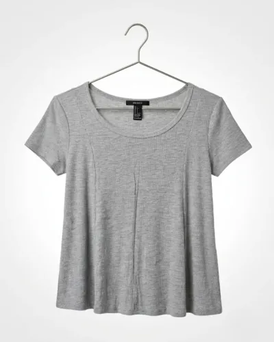 Blusinha Canelada Forever 21 Cinza Soltinha (Seminova)