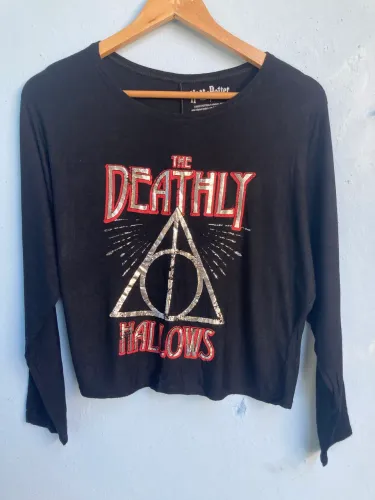 Blusa Feminina Preta do Harry Potter, Tam M