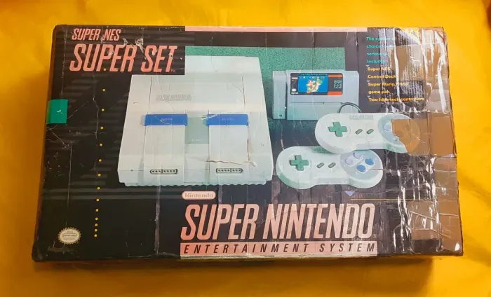 Caixa original do Super Nintendo Snes