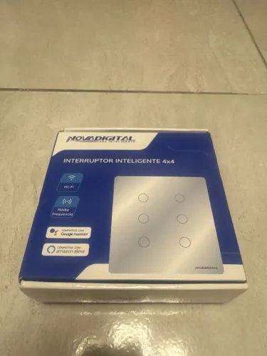 Interruptor inteligente 4x4 6 sessões Wi-Fi e Alexa Amazon