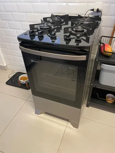 Fogão Electrolux 4 Bocas PerfectCook - Mesa de Vidro - Inox
