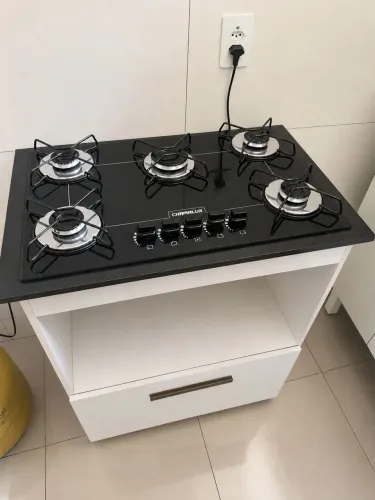 Fogao cooktop com armario