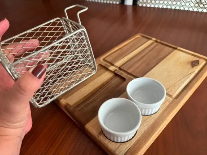 Conjunto para Servir Hambúrguer/Lanches com Cesta de Fritura - 18 unidades
