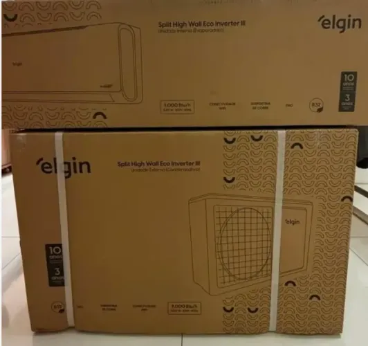 Ar-Condicionado Split HW Inverter Elgin Eco III Wi-Fi 9.000 BTUs R-32 Só Frio 220V lacrado