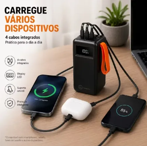 CARREGADOR PORTÁTIL 50.000MaP - ENTREGA GRÁTIS - PARCELO EM 10X