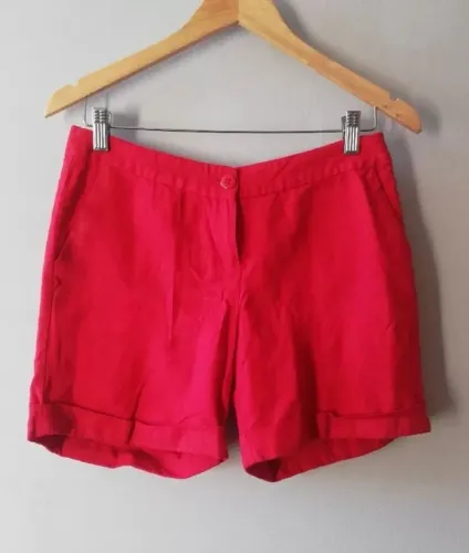 Short alfaiataria vermelho