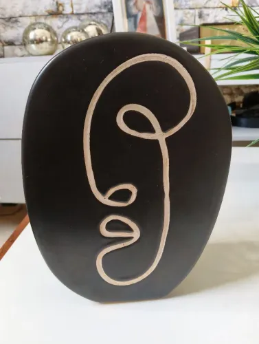 Vaso cerâmica preto