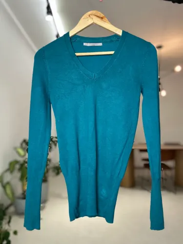 Blusa de Tricô P Siberian Verde Petróleo