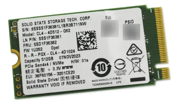 Nvme 512GB SSSTC