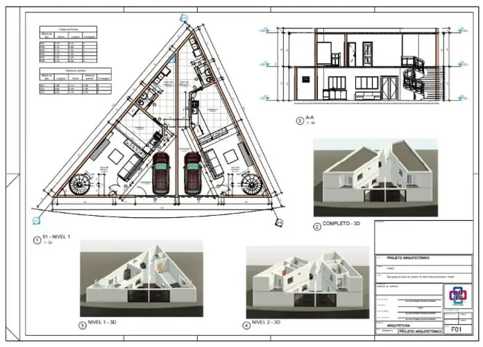 Projeto 3D + arquitetonico por (11R$/m2)