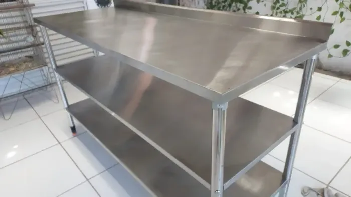 Mesa inox 160x60 (muito nova).