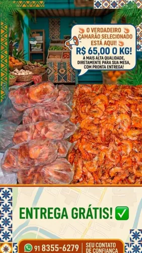 Vende-se camarão? entrega grátis