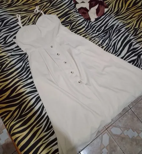 Vestido longo branco da marac atrativas modas DZY Tam.G