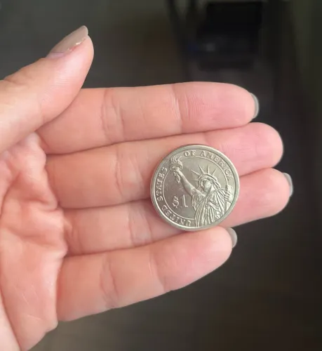 Moeda rara de 1 dólar - presidente Thomas Jefferson